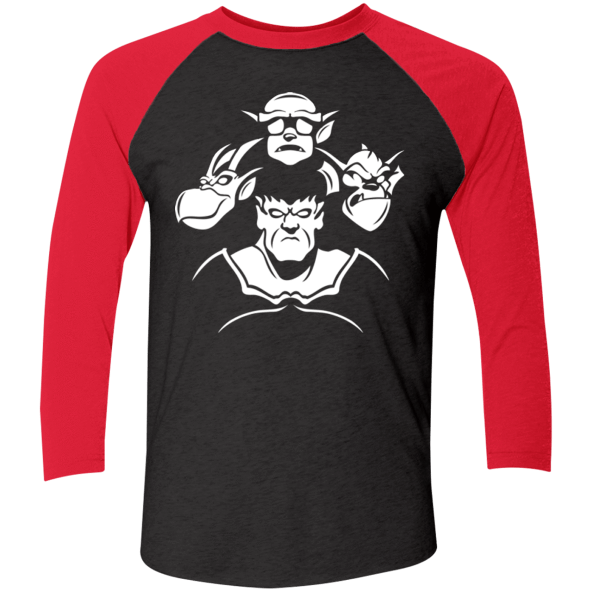 T-Shirts Vintage Black/Vintage Red / X-Small Gargoyle Rhapsody Men's Triblend 3/4 Sleeve