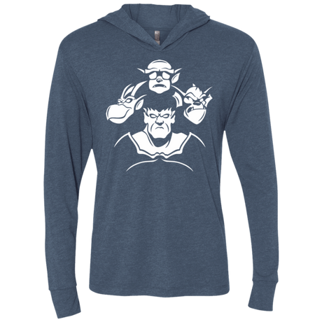 T-Shirts Indigo / X-Small Gargoyle Rhapsody Triblend Long Sleeve Hoodie Tee