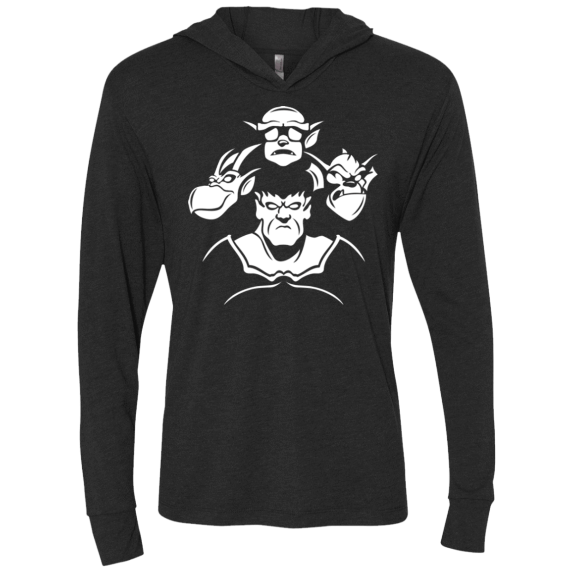 T-Shirts Vintage Black / X-Small Gargoyle Rhapsody Triblend Long Sleeve Hoodie Tee