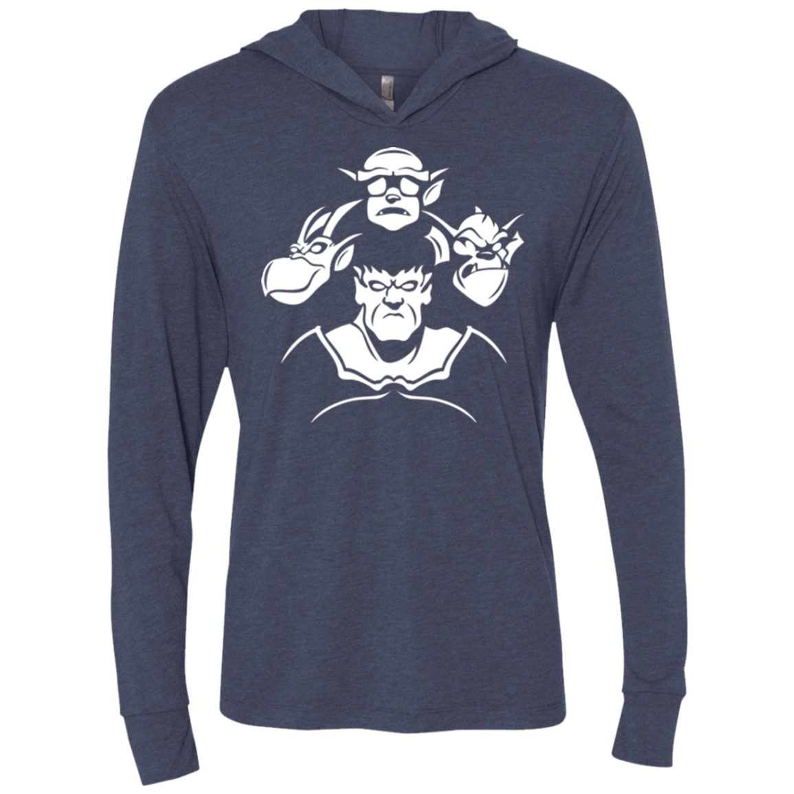 T-Shirts Vintage Navy / X-Small Gargoyle Rhapsody Triblend Long Sleeve Hoodie Tee