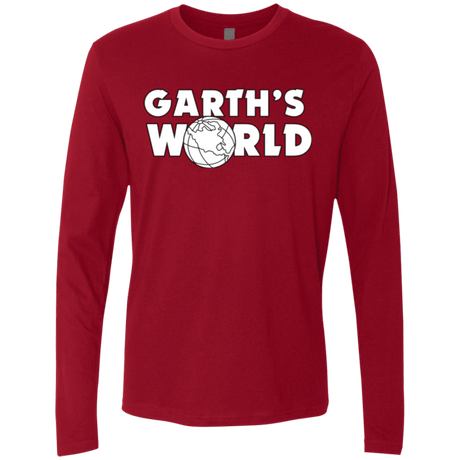 T-Shirts Cardinal / Small Garth's World Men's Premium Long Sleeve
