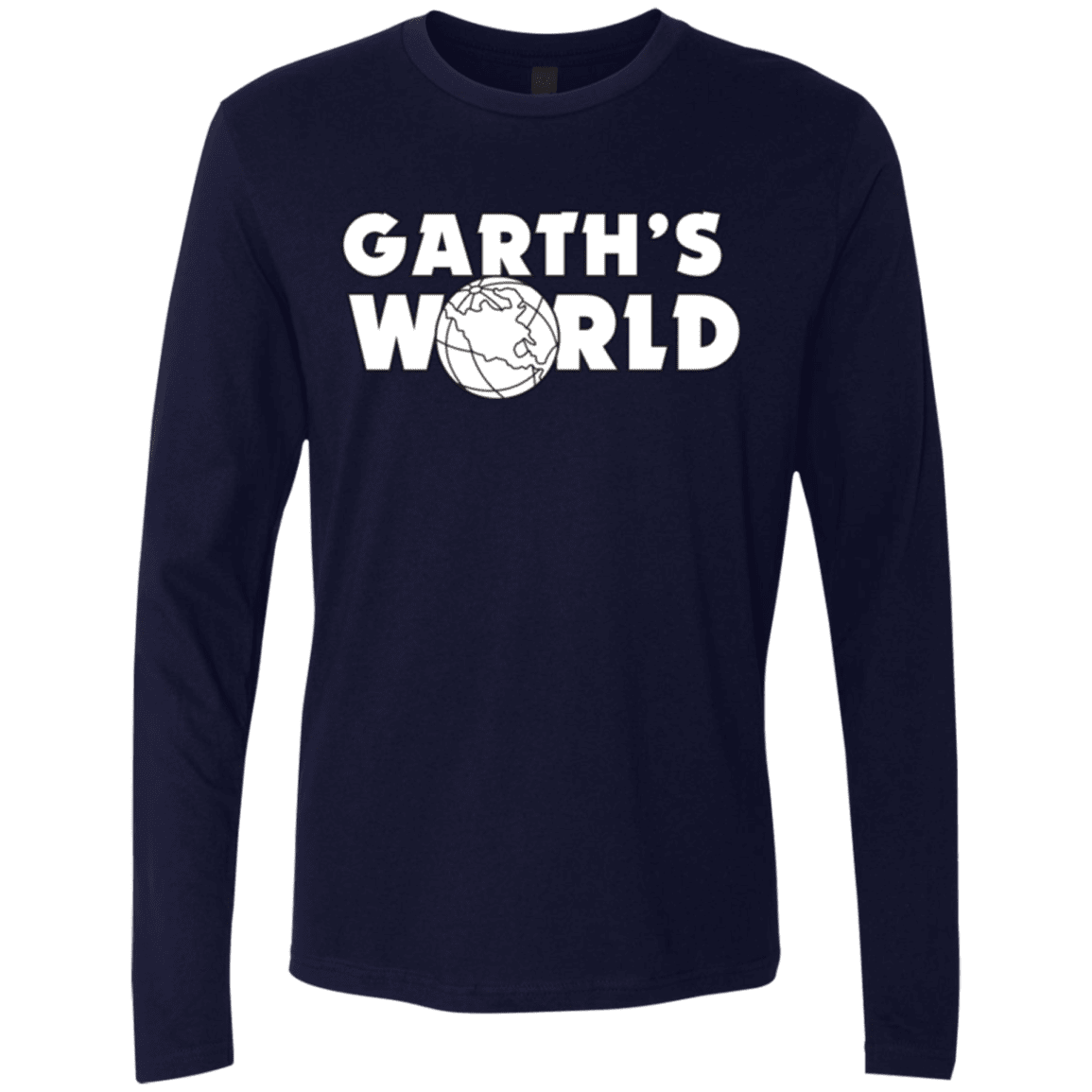 T-Shirts Midnight Navy / Small Garth's World Men's Premium Long Sleeve