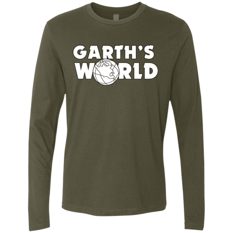 T-Shirts Military Green / Small Garth's World Men's Premium Long Sleeve