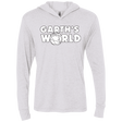 T-Shirts Heather White / X-Small Garth's World Triblend Long Sleeve Hoodie Tee