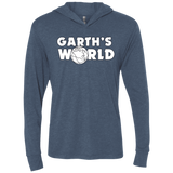 T-Shirts Indigo / X-Small Garth's World Triblend Long Sleeve Hoodie Tee
