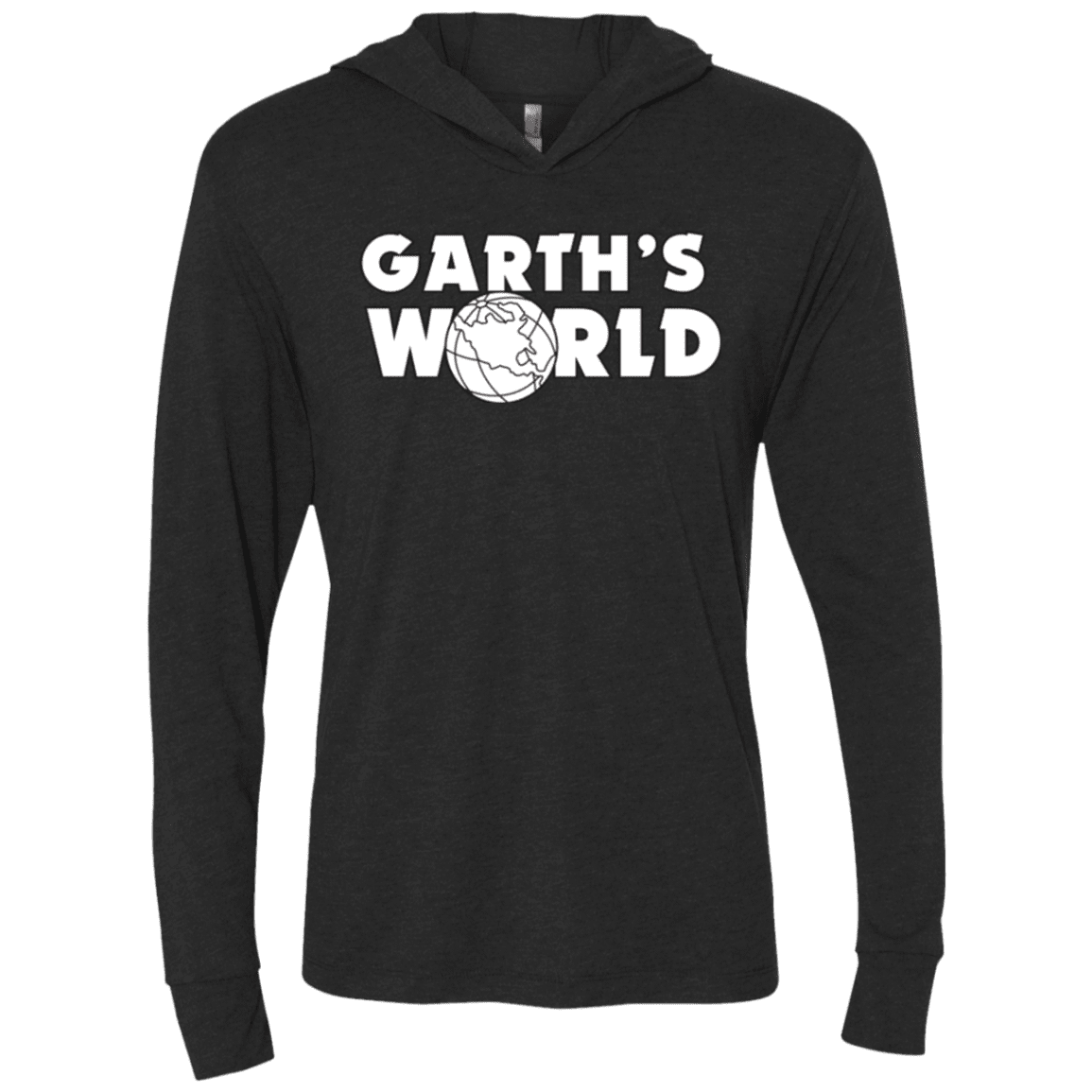 T-Shirts Vintage Black / X-Small Garth's World Triblend Long Sleeve Hoodie Tee