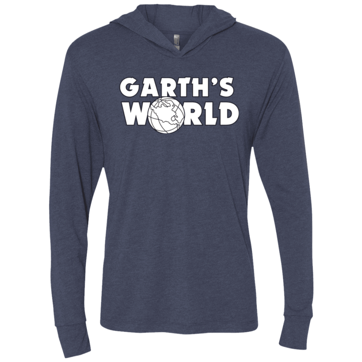 T-Shirts Vintage Navy / X-Small Garth's World Triblend Long Sleeve Hoodie Tee