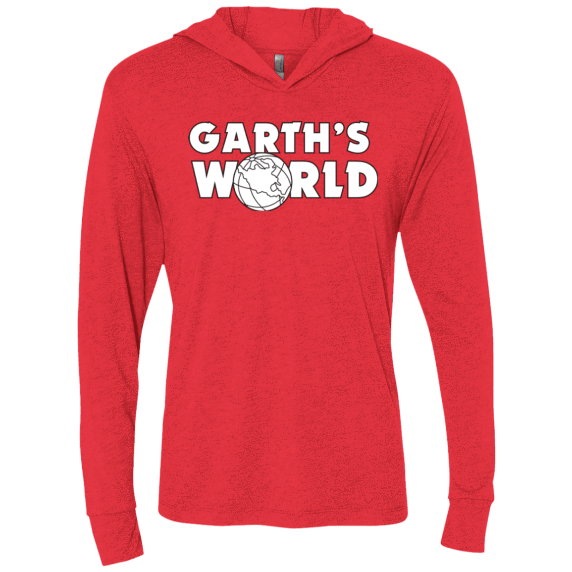 T-Shirts Vintage Red / X-Small Garth's World Triblend Long Sleeve Hoodie Tee