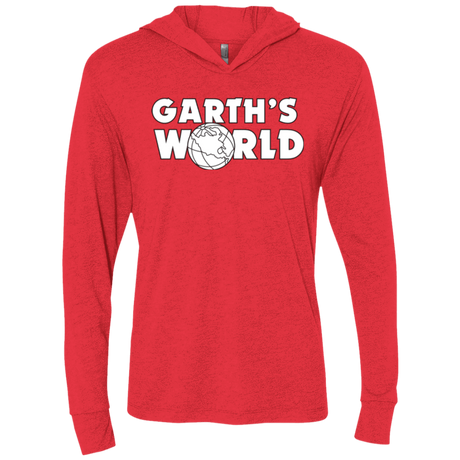 T-Shirts Vintage Red / X-Small Garth's World Triblend Long Sleeve Hoodie Tee