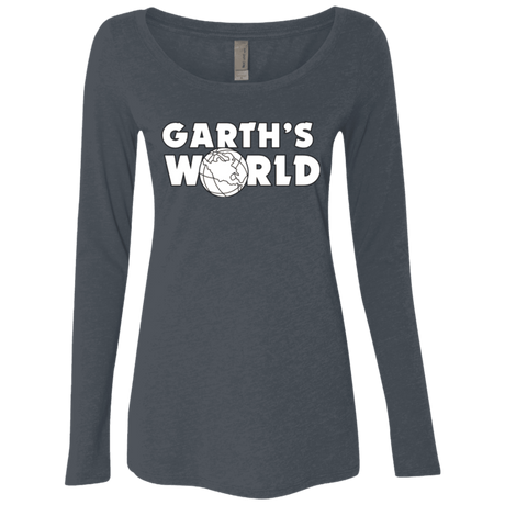 T-Shirts Vintage Navy / Small Garth's World Women's Triblend Long Sleeve Shirt