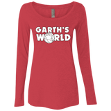 T-Shirts Vintage Red / Small Garth's World Women's Triblend Long Sleeve Shirt