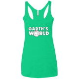 T-Shirts Envy / X-Small Garth's World Women's Triblend Racerback Tank