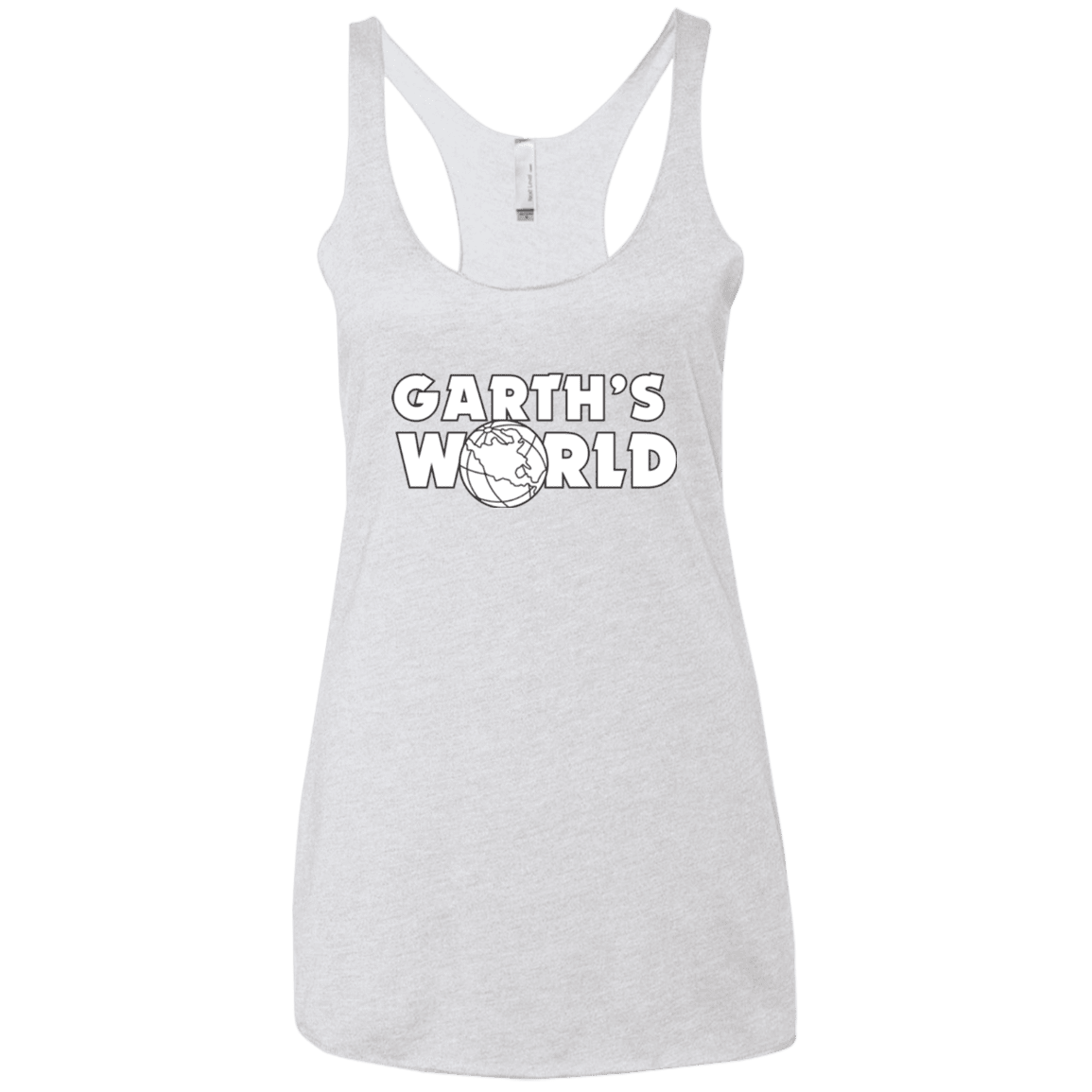 T-Shirts Heather White / X-Small Garth's World Women's Triblend Racerback Tank