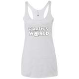 T-Shirts Heather White / X-Small Garth's World Women's Triblend Racerback Tank