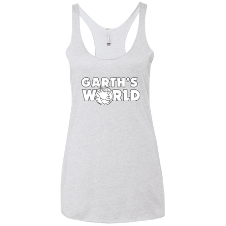 T-Shirts Heather White / X-Small Garth's World Women's Triblend Racerback Tank