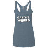 T-Shirts Indigo / X-Small Garth's World Women's Triblend Racerback Tank