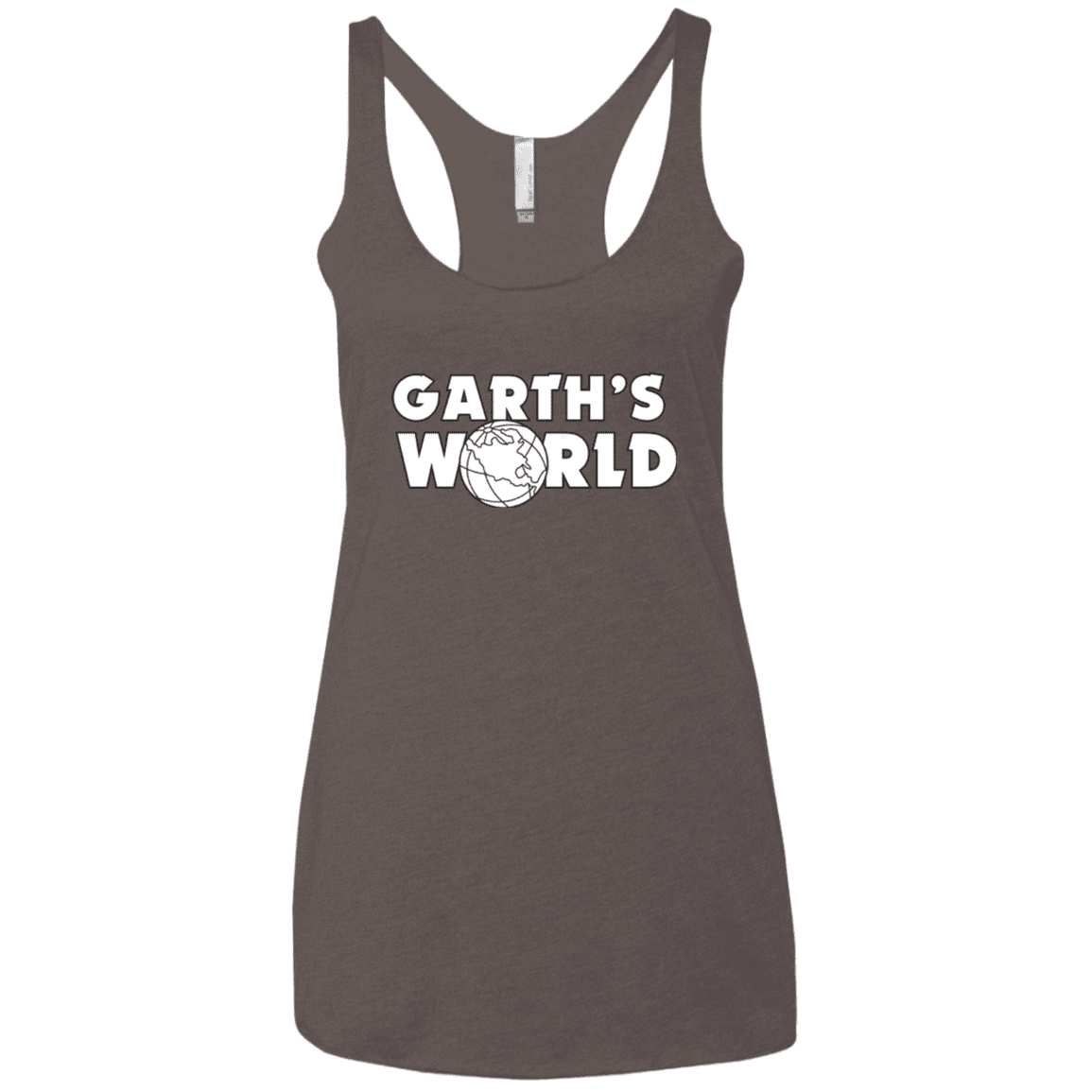T-Shirts Macchiato / X-Small Garth's World Women's Triblend Racerback Tank