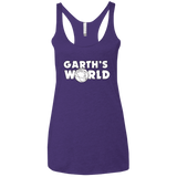 T-Shirts Purple / X-Small Garth's World Women's Triblend Racerback Tank