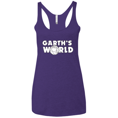 T-Shirts Purple / X-Small Garth's World Women's Triblend Racerback Tank