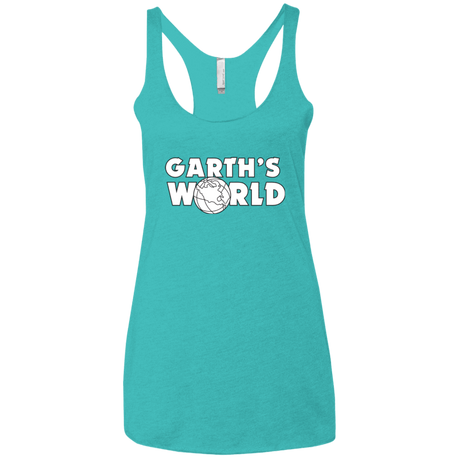 T-Shirts Tahiti Blue / X-Small Garth's World Women's Triblend Racerback Tank