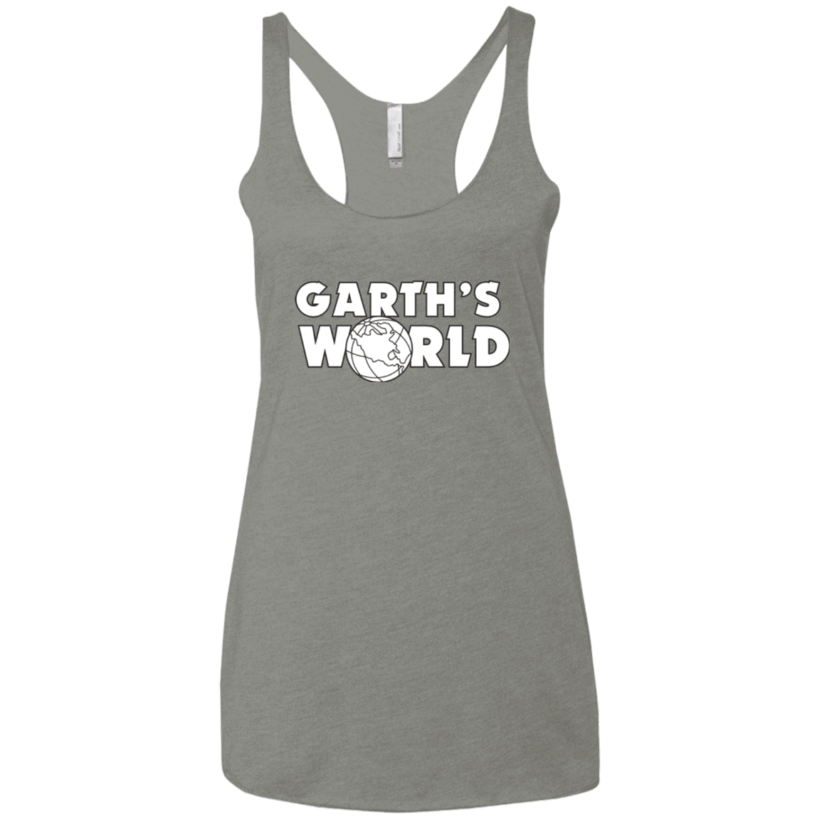 T-Shirts Venetian Grey / X-Small Garth's World Women's Triblend Racerback Tank