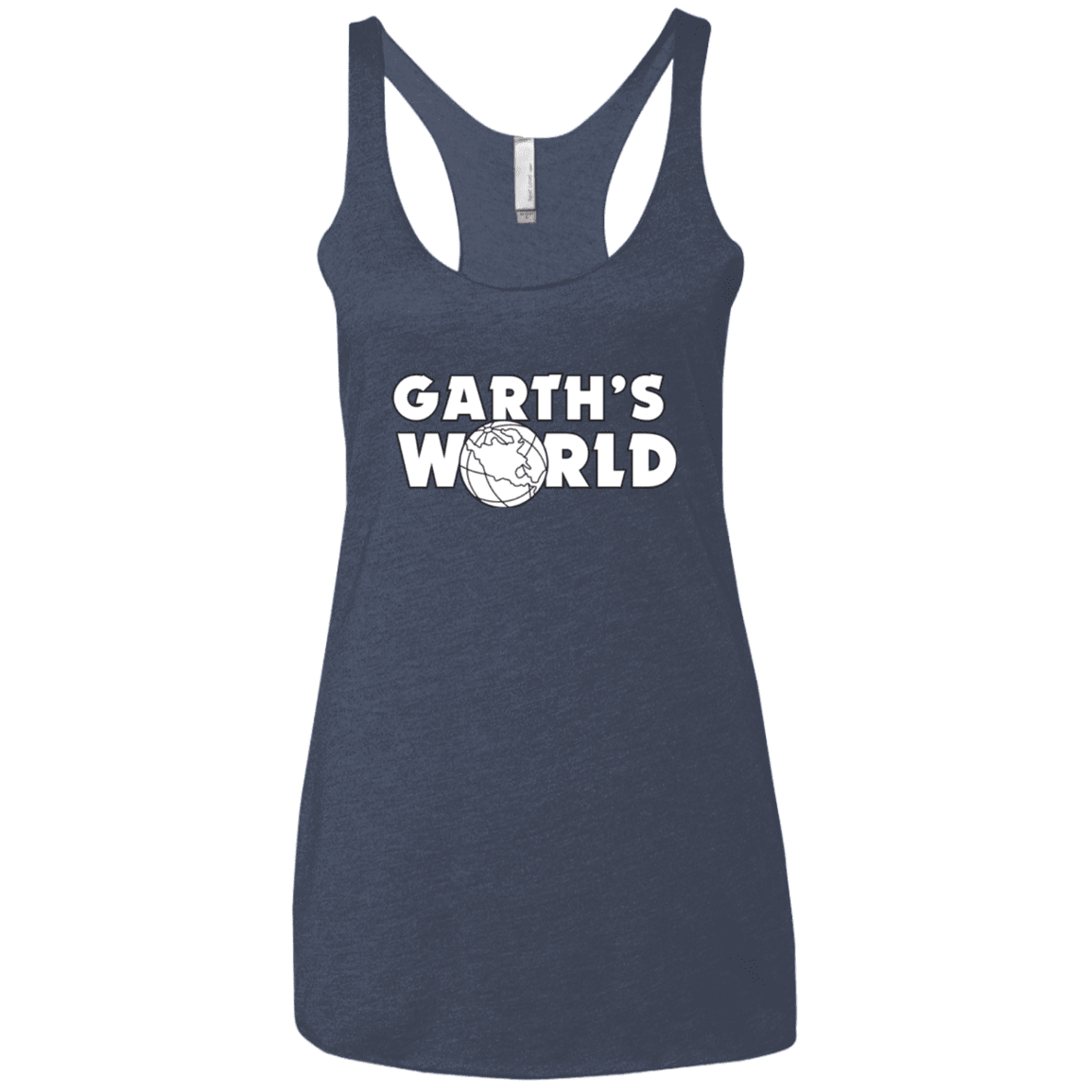 T-Shirts Vintage Navy / X-Small Garth's World Women's Triblend Racerback Tank