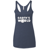 T-Shirts Vintage Navy / X-Small Garth's World Women's Triblend Racerback Tank