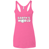 T-Shirts Vintage Pink / X-Small Garth's World Women's Triblend Racerback Tank