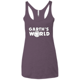 T-Shirts Vintage Purple / X-Small Garth's World Women's Triblend Racerback Tank