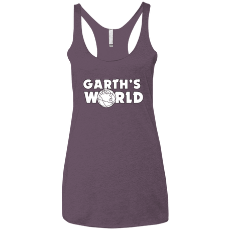 T-Shirts Vintage Purple / X-Small Garth's World Women's Triblend Racerback Tank