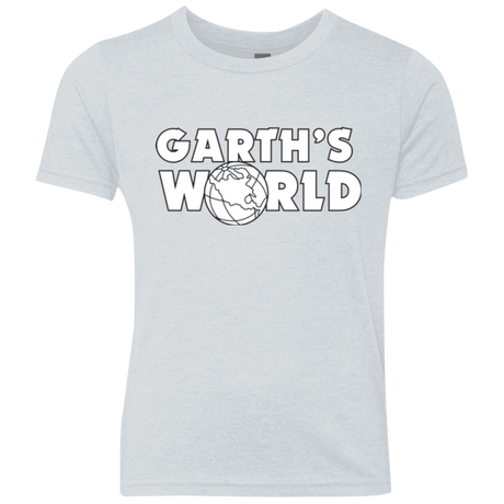 T-Shirts Heather White / YXS Garth's World Youth Triblend T-Shirt