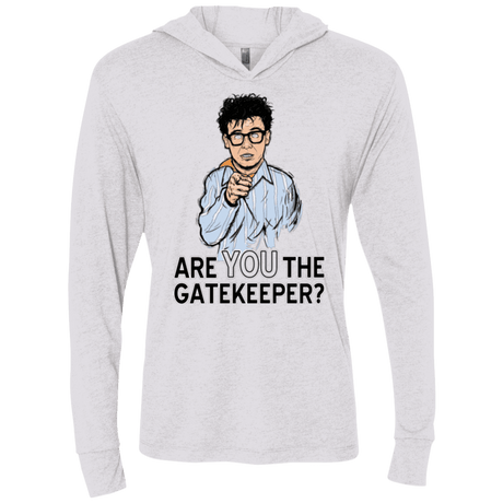 T-Shirts Heather White / X-Small gatekeeper Triblend Long Sleeve Hoodie Tee