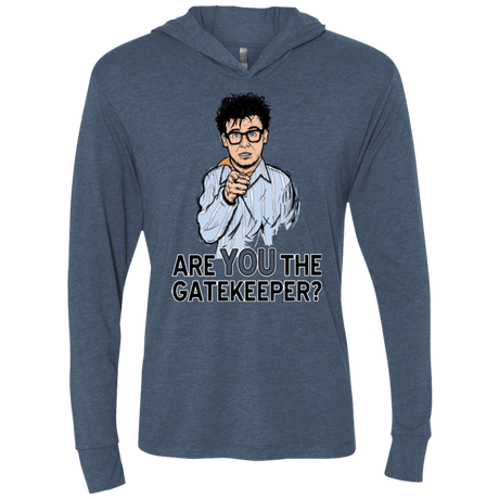 T-Shirts Indigo / X-Small gatekeeper Triblend Long Sleeve Hoodie Tee