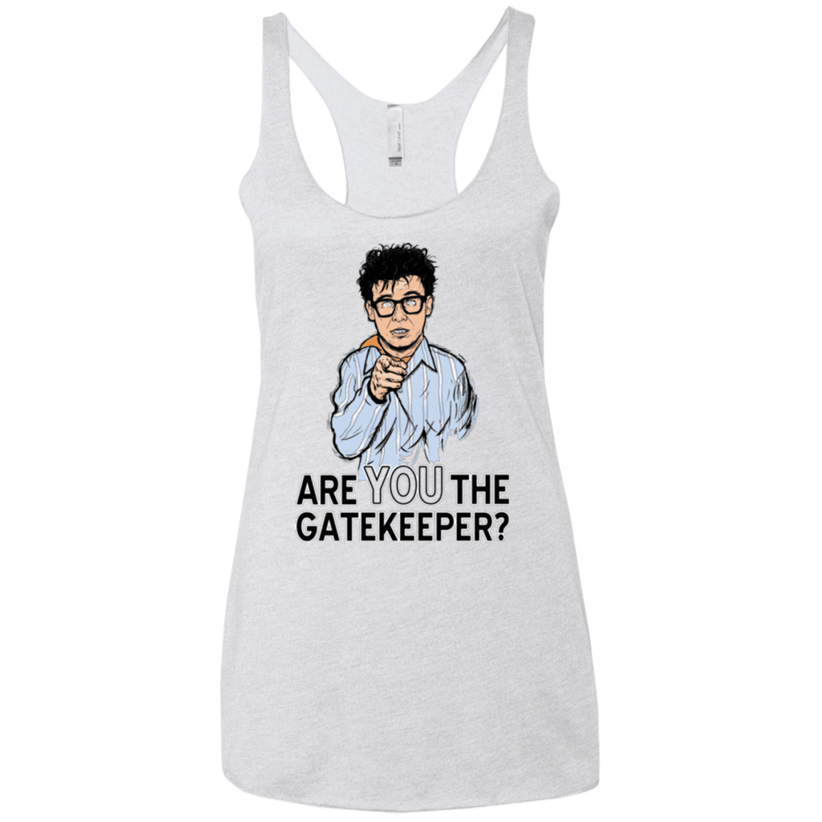 T-Shirts Heather White / X-Small gatekeeper Women's Triblend Racerback Tank