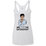 T-Shirts Heather White / X-Small gatekeeper Women's Triblend Racerback Tank
