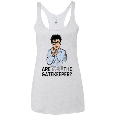 T-Shirts Heather White / X-Small gatekeeper Women's Triblend Racerback Tank