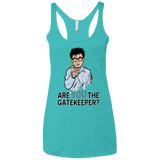 T-Shirts Tahiti Blue / X-Small gatekeeper Women's Triblend Racerback Tank