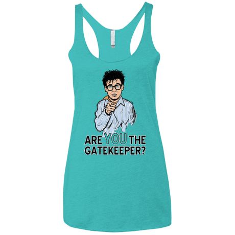 T-Shirts Tahiti Blue / X-Small gatekeeper Women's Triblend Racerback Tank
