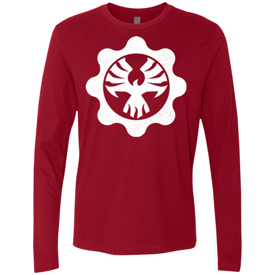 T-Shirts Cardinal / Small Gears of War 4 Cog Emblem Men's Premium Long Sleeve