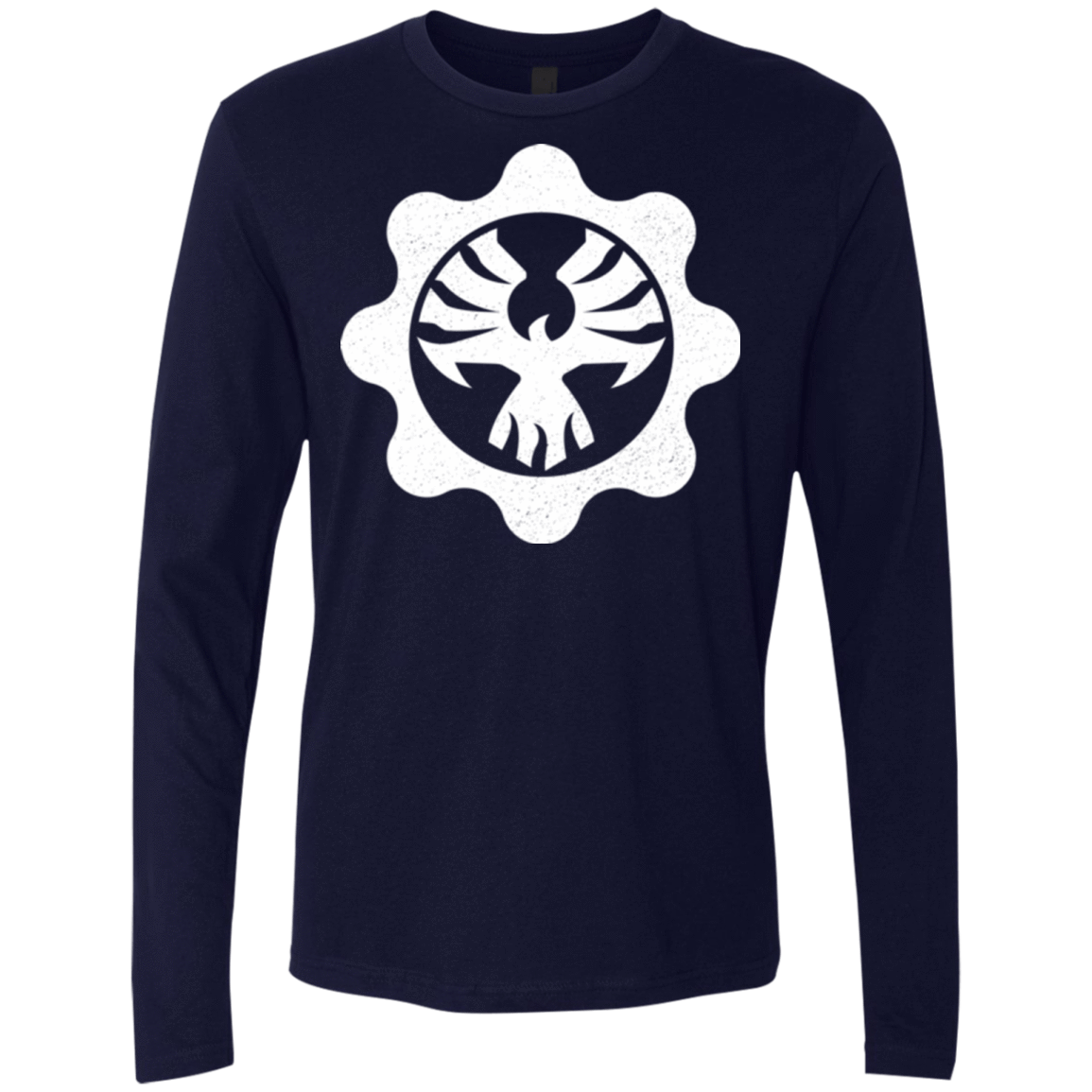 T-Shirts Midnight Navy / Small Gears of War 4 Cog Emblem Men's Premium Long Sleeve