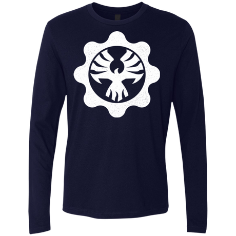 T-Shirts Midnight Navy / Small Gears of War 4 Cog Emblem Men's Premium Long Sleeve