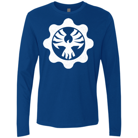 T-Shirts Royal / Small Gears of War 4 Cog Emblem Men's Premium Long Sleeve