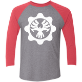 T-Shirts Premium Heather/ Vintage Red / X-Small Gears of War 4 Cog Emblem Men's Triblend 3/4 Sleeve