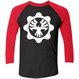 T-Shirts Vintage Black/Vintage Red / X-Small Gears of War 4 Cog Emblem Men's Triblend 3/4 Sleeve