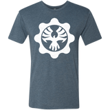 T-Shirts Indigo / Small Gears of War 4 Cog Emblem Men's Triblend T-Shirt