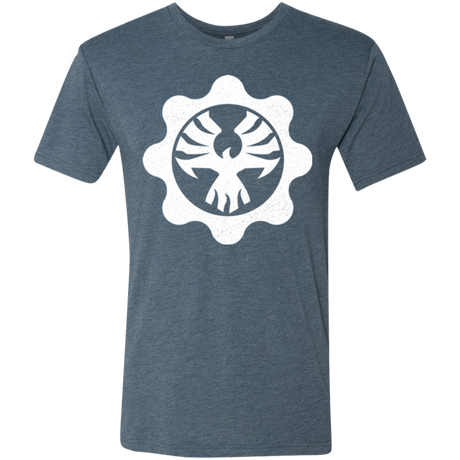 T-Shirts Indigo / Small Gears of War 4 Cog Emblem Men's Triblend T-Shirt