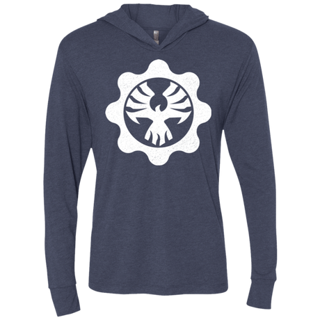T-Shirts Vintage Navy / X-Small Gears of War 4 Cog Emblem Triblend Long Sleeve Hoodie Tee