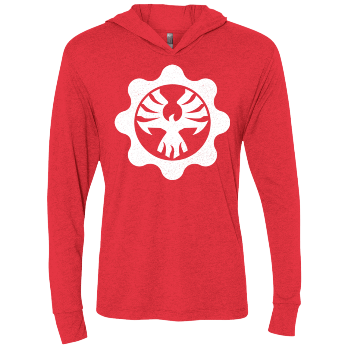 T-Shirts Vintage Red / X-Small Gears of War 4 Cog Emblem Triblend Long Sleeve Hoodie Tee