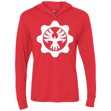 T-Shirts Vintage Red / X-Small Gears of War 4 Cog Emblem Triblend Long Sleeve Hoodie Tee