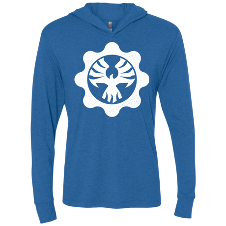 T-Shirts Vintage Royal / X-Small Gears of War 4 Cog Emblem Triblend Long Sleeve Hoodie Tee